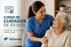 cuidador de idosos confortando mulher idosa, curso 2026