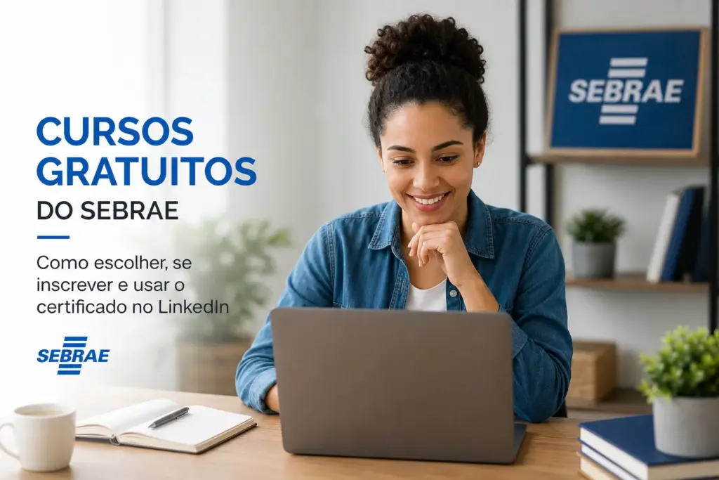 Cursos gratuitos do Sebrae: como escolher, se inscrever e usar o certificado no LinkedIn