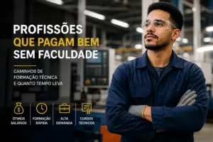 Técnico jovem em oficina, Profissões que pagam bem sem faculdade