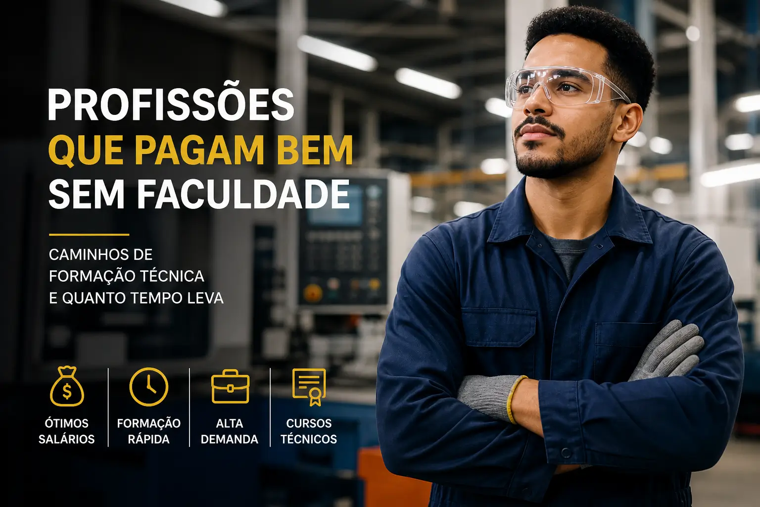 Técnico jovem em oficina, Profissões que pagam bem sem faculdade